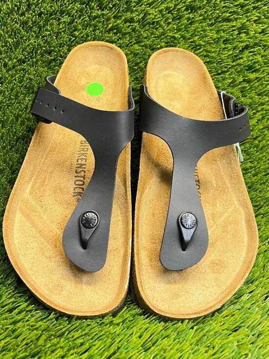 Birkenstock Gizeh Birko-Flor Mens Size 9 Black Brown Beach Outdoor Thong Sandals main image 6